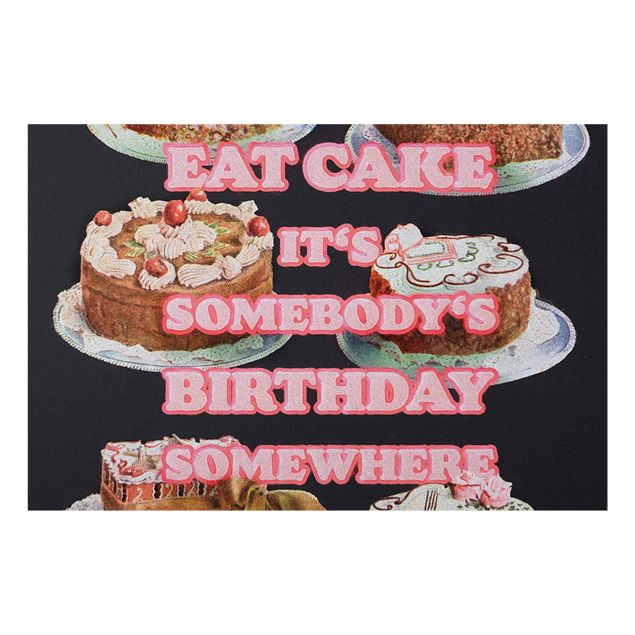Quadro in vetro - Eat Cake It's Birthday - Orizzontale 3:2