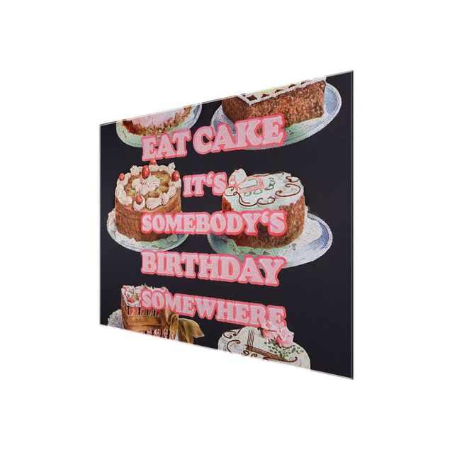 Quadro in vetro - Eat Cake It's Birthday - Orizzontale 4:3