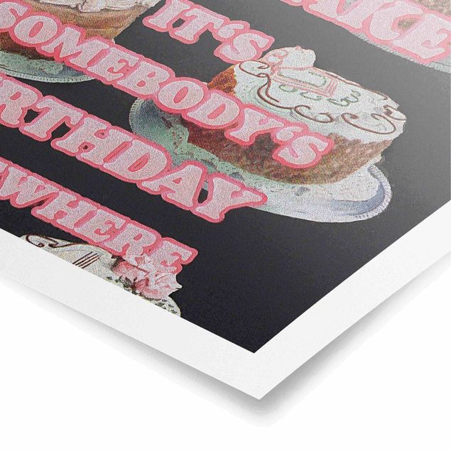 Poster riproduzione - Eat Cake It's Birthday - 3:2