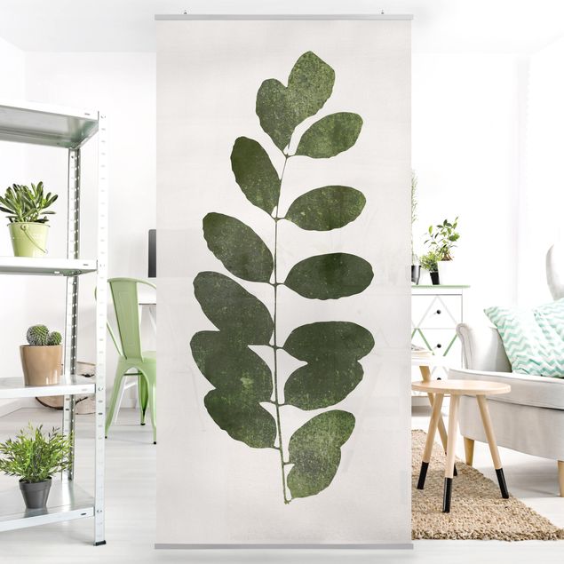 Tenda a pannello - Mondo vegetale grafico - Verde scuro - 250x120cm