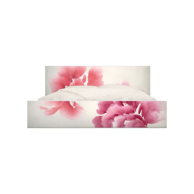 Carta adesiva per mobili IKEA - Malm Letto basso 140x200cm Artistic Flora II