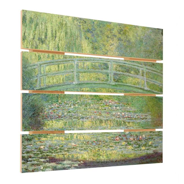 Stampa su legno - Claude Monet - Ponte giapponese - Quadrato 1:1