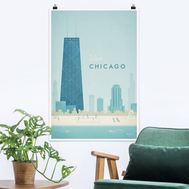 Poster illustrazioni Poster di viaggio - Chicago