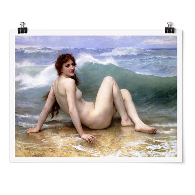 Poster - William Adolphe Bouguereau - The Wave - Orizzontale 3:4