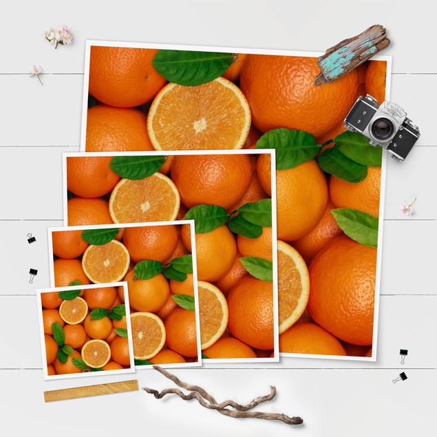 Poster - Juicy Oranges - Quadrato 1:1