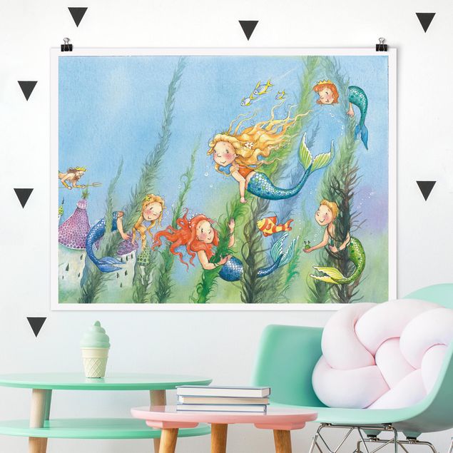 Poster illustrazioni Matilda la principessa sirena