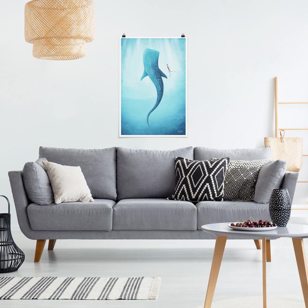 Poster illustrazioni Lo squalo balena