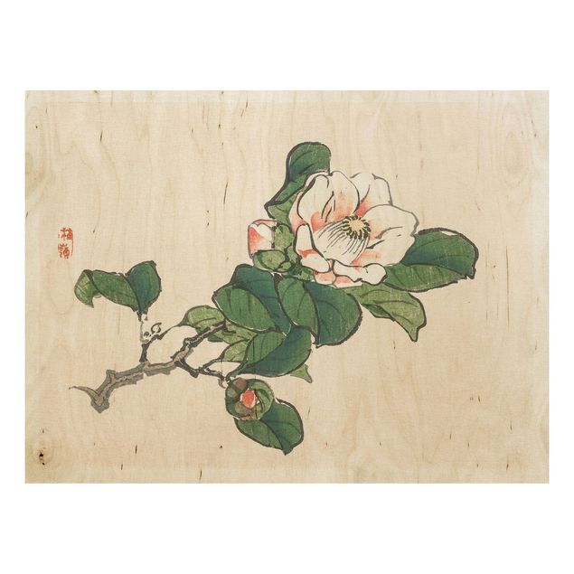 Stampa su legno - Asian Vintage Disegno Apple Blossom - Orizzontale 3:4