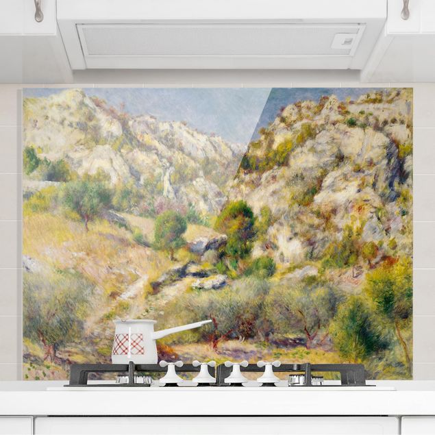 paraschizzi cucina vetro magnetico Auguste Renoir - Roccia all'Estaque