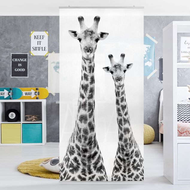 Riproduzioni di Philippe Hugonnard Ritratto di due giraffe in bianco e nero