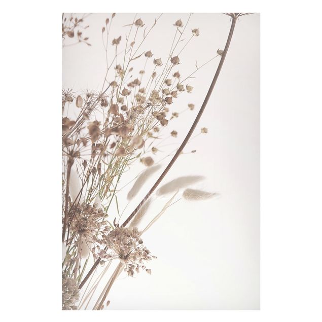 Lavagna magnetica - Bouquet di erba ornamentale e fiori