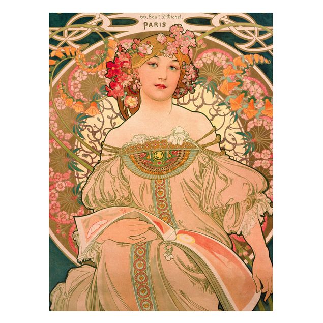 Lavagna magnetica - Alfons Mucha - Poster For F. Champenois - Formato verticale 4:3