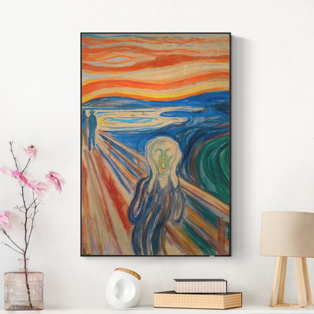 Quadri fonoassorbenti con frame da parete con tessuto in tensione Edvard Munch - L'urlo