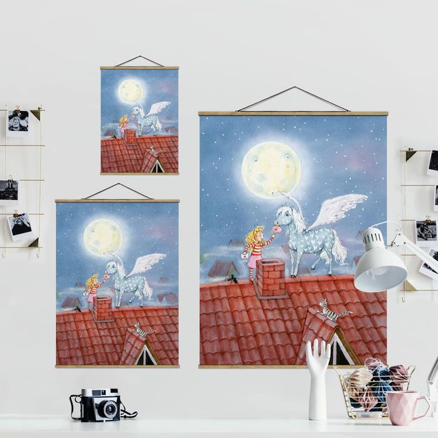 Foto su tessuto da parete con bastone - Magia Pony di Marie - Verticale 4:3