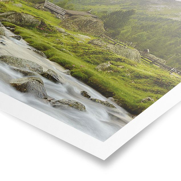 Poster - Alpine Prato Tirol - Panorama formato orizzontale