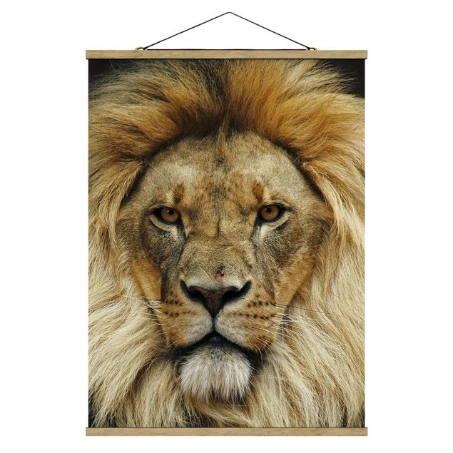 Foto su tessuto da parete con bastone - Wisdom Of Lion - Verticale 4:3
