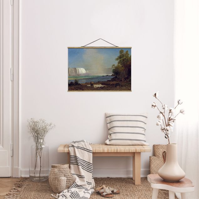 Foto su tessuto da parete con bastone - Albert Bierstadt - Cascate del Niagara - Orizzontale 2:3
