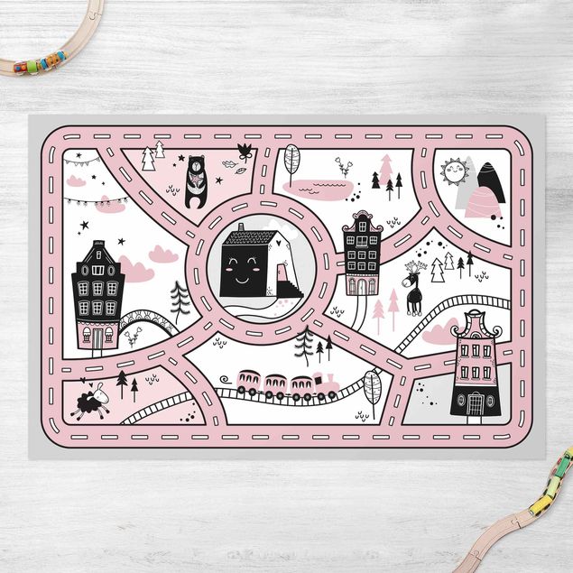 Tappeto per terrazzo esterno Scandinavia - La città rosa