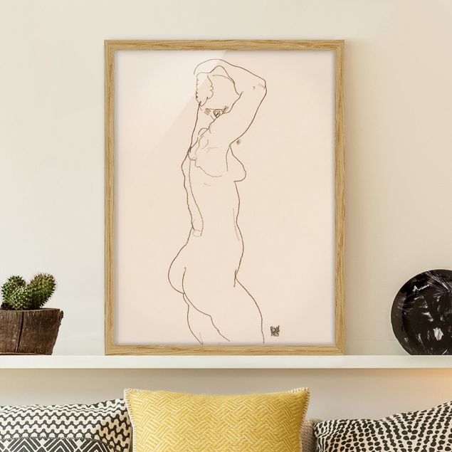 quadro astratto Egon Schiele - Nudo femminile