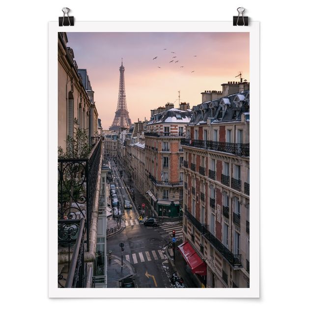 Poster - La torre Eiffel al tramonto