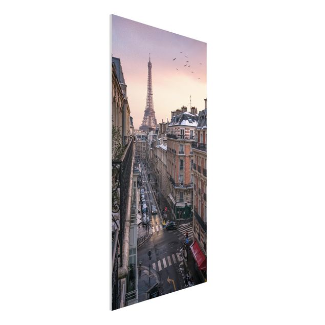 Stampa su Forex - La torre Eiffel al tramonto - Formato verticale 1:2