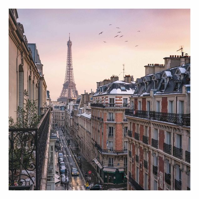 Stampa su Forex - La torre Eiffel al tramonto - Quadrato 1:1