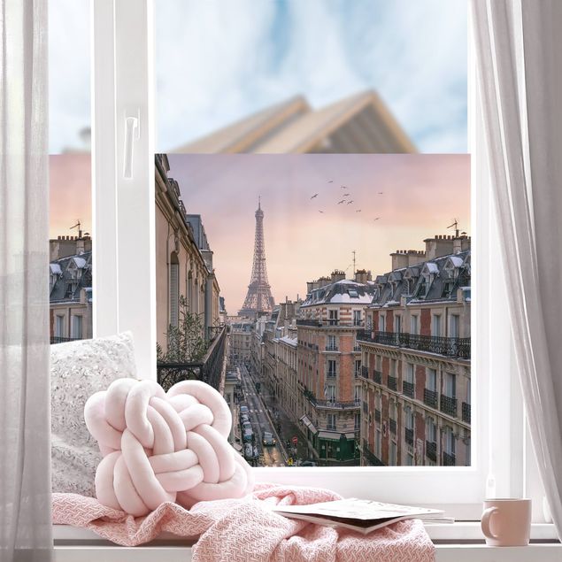 Pellicola vetro La torre Eiffel al tramonto