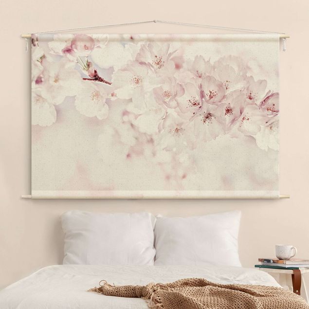 Arazzi da parete xxl Tocco di fiori di ciliegio