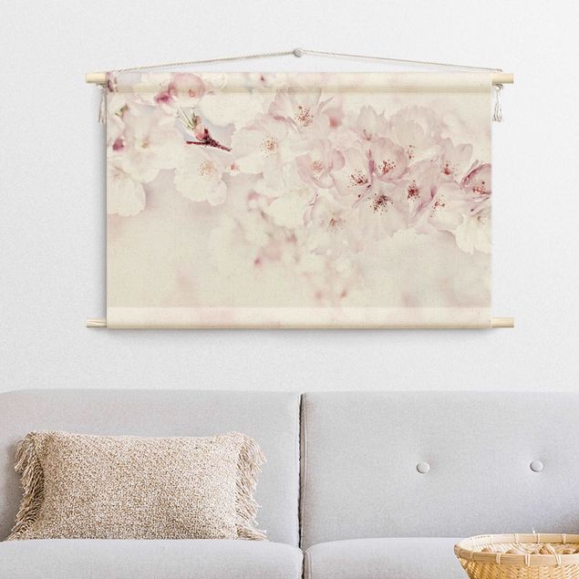 Arazzi da parete arte Tocco di fiori di ciliegio