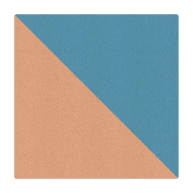 Tappetino di sughero - Semplice triangolo azzurro - Quadrato 1:1