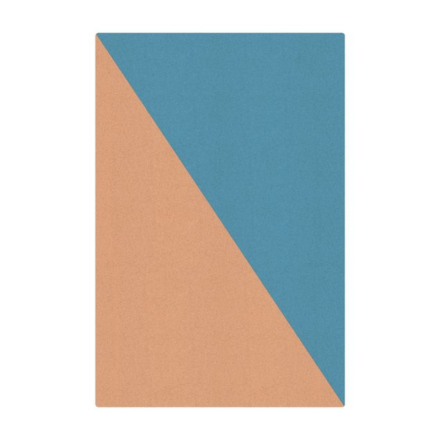 Tappetino di sughero - Semplice triangolo azzurro - Formato verticale 2:3