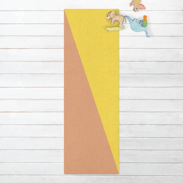 Tappeti moderni Triangolo semplice in giallo