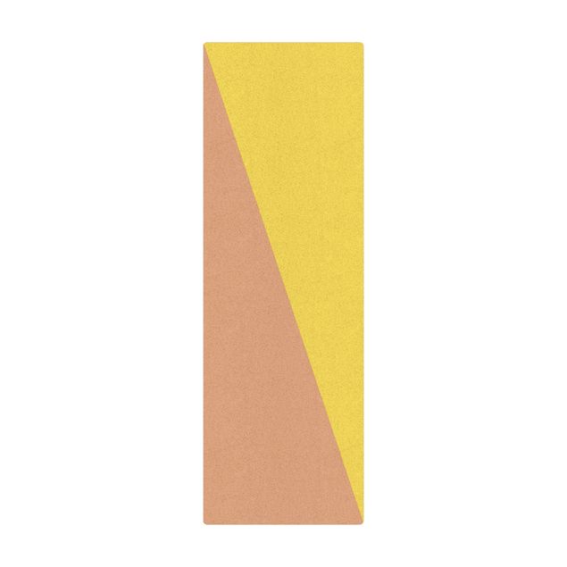 Tappetino di sughero - Semplice triangolo giallo - Formato verticale 1:2