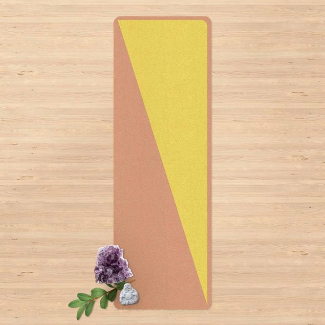 Tappetino yoga - Semplice triangolo giallo