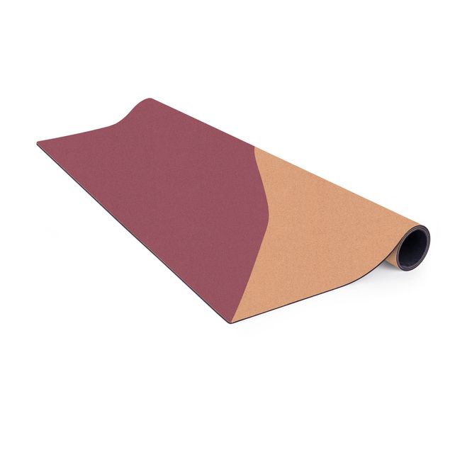 Tappetino di sughero - Semplice triangolo color malva - Quadrato 1:1