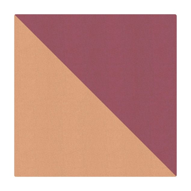 Tappetino di sughero - Semplice triangolo color malva - Quadrato 1:1