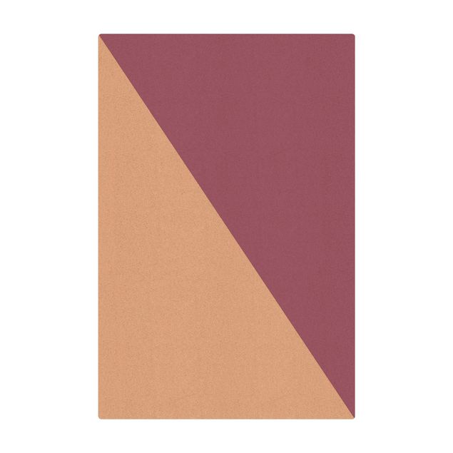 Tappetino di sughero - Semplice triangolo color malva - Formato verticale 2:3