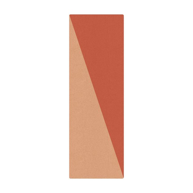 Tappetino di sughero - Semplice triangolo rosso ruggine - Formato verticale 1:2