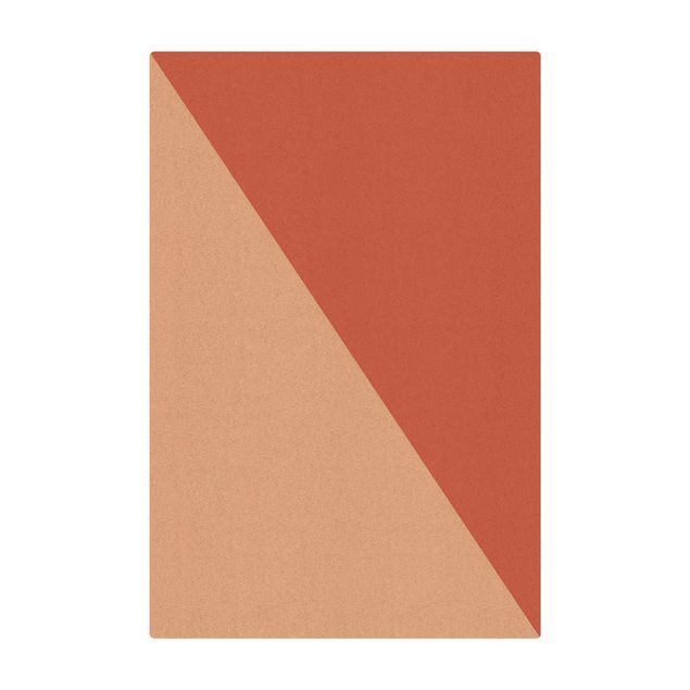Tappetino di sughero - Semplice triangolo rosso ruggine - Formato verticale 2:3