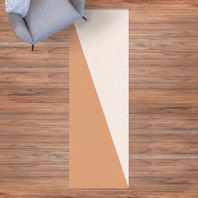 Tappeti moderni soggiorno Triangolo semplice in bianco