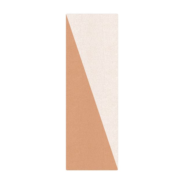 Tappetino di sughero - Semplice triangolo bianco - Formato verticale 1:2