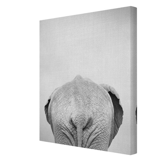 Riproduzioni di Gal Design Elefante da dietro bianco e nero