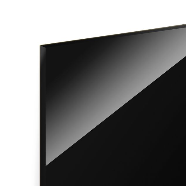 Quadro in vetro - Elegance - Fiori in nero - Formato verticale