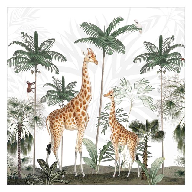 Carta da parati - L'eleganza delle giraffe nella giungla