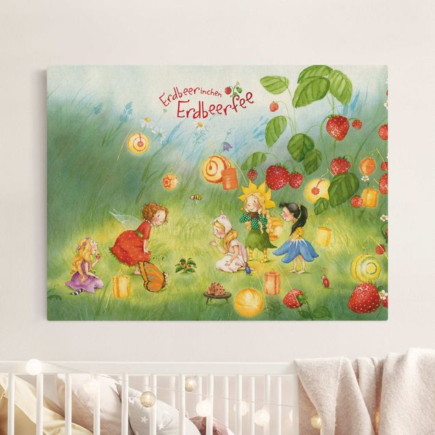 Riproduzione quadri su tela The Strawberry Fairy fragola - Lanterne