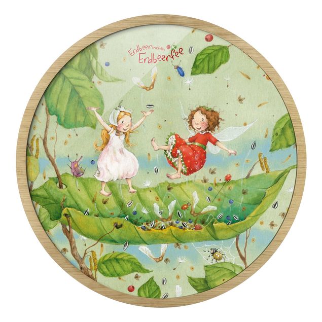 Quadro rotondo incorniciato - The Strawberry Fairy – Trampolino