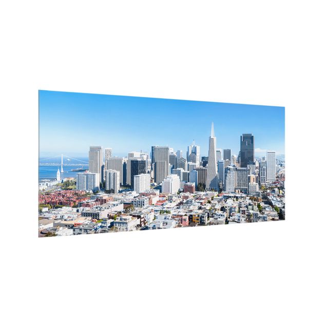 Paraschizzi in vetro - Skyline di San Francisco - Formato orizzontale 2:1