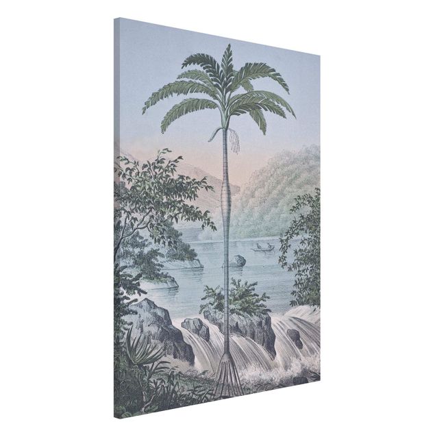 Lavagna magnetica per ufficio Illustrazione vintage - Paesaggio con palma