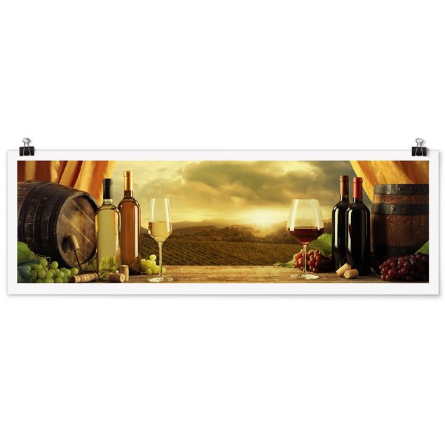 Poster - Wine With A View - Panorama formato orizzontale