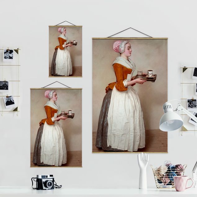 Foto su tessuto da parete con bastone - Jean Etienne Liotard - La ragazza del cioccolato - Verticale 3:2